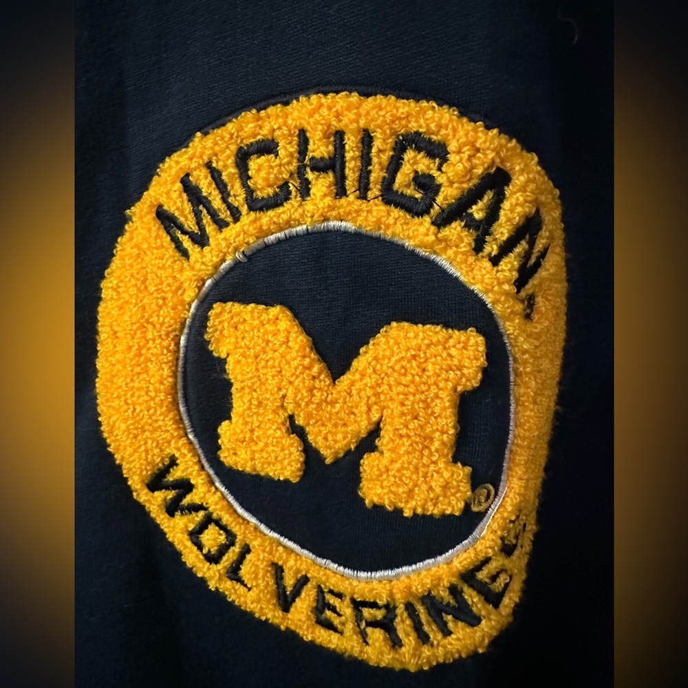 Licensed University of Michigan Zip up hoodie by franchise club. Rare. - Picture 3 of 9